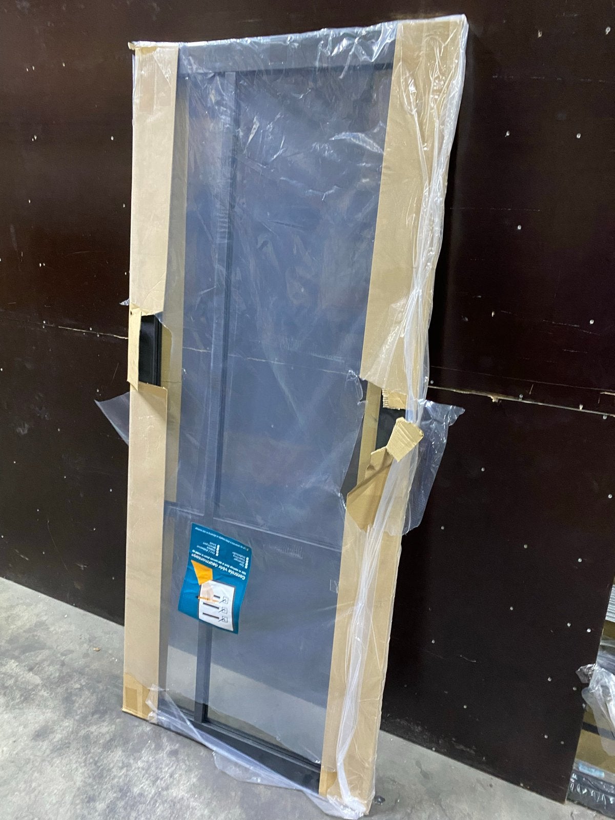 Zwarte binnendeur 83x201,5 cm rechtsdraaiend met blank glas, Ophalen, 80 tot 100 cm, Binnendeur, Nieuw