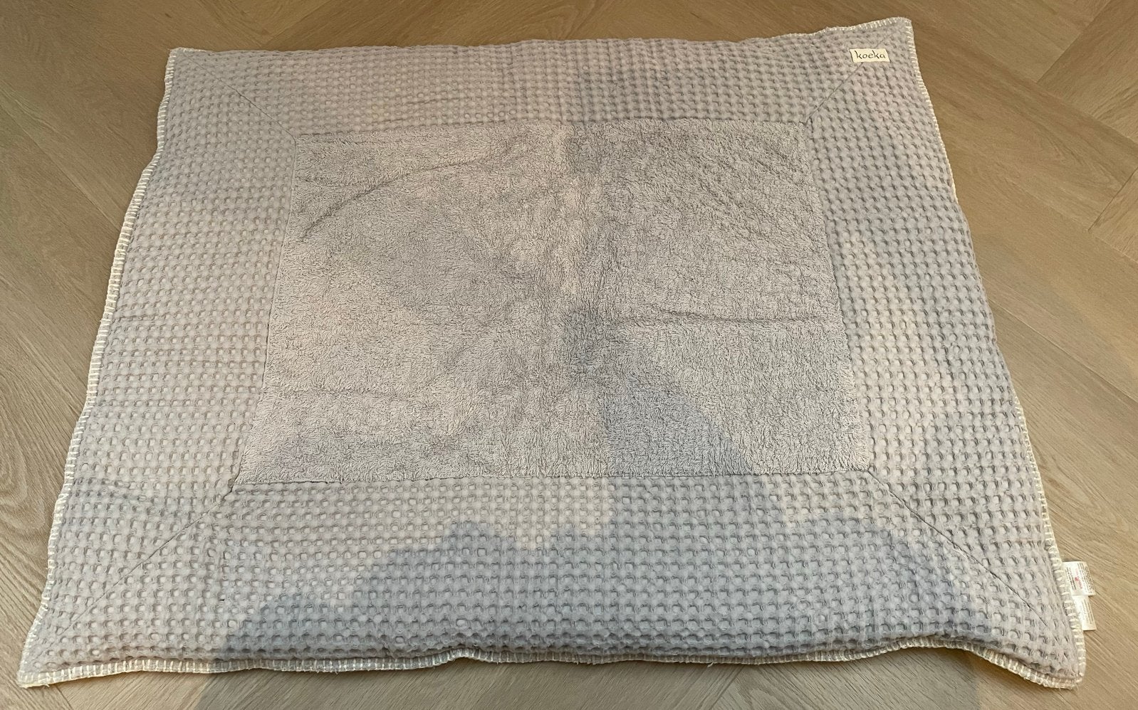 Koekela boxkleed boxbumper voetenzak grijs, Kinderen en Baby's, Ophalen, Zo goed als nieuw, 70 tot 85 cm, Slaapzak