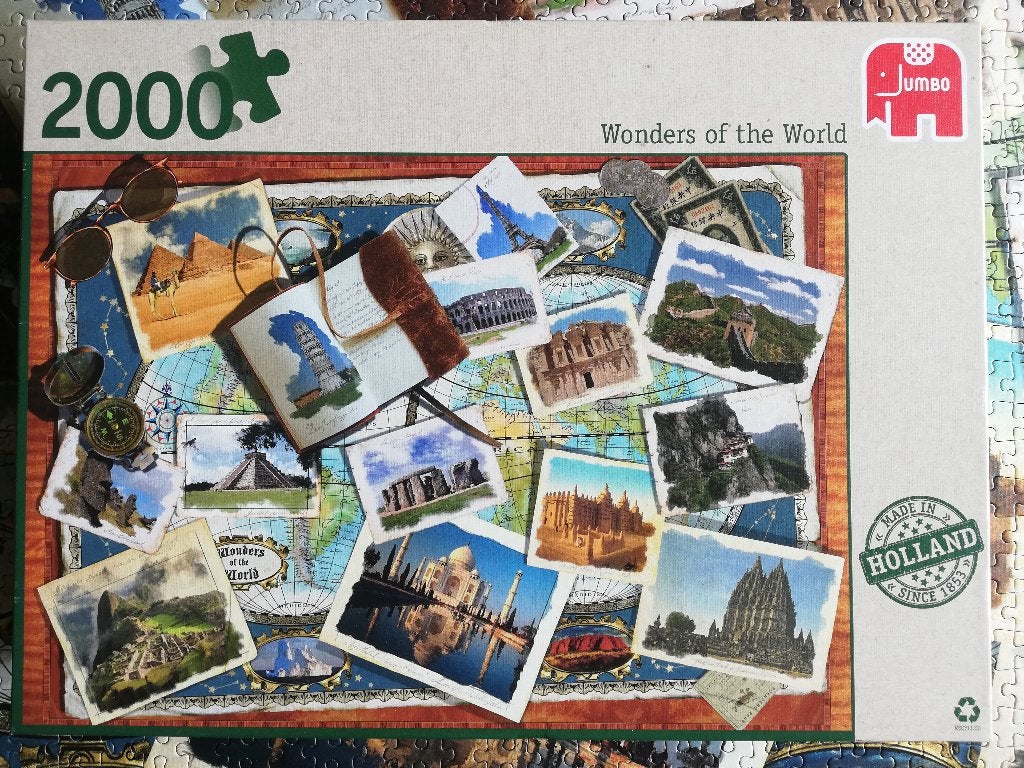 Puzzel 2000 stukjes: Wereldwonderen, Ophalen of Verzenden, Meer dan 1500 stukjes, Zo goed als nieuw, Legpuzzel