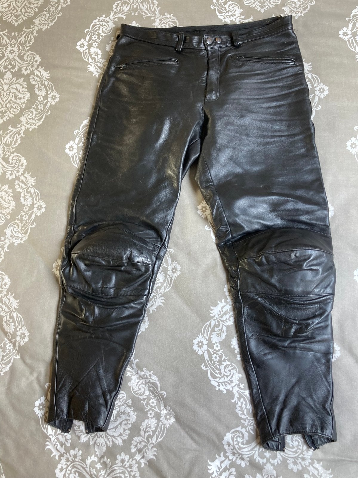Mooie leren motorbroek maat 50  TEAB, Ophalen of Verzenden, Tweedehands, Broek | leer