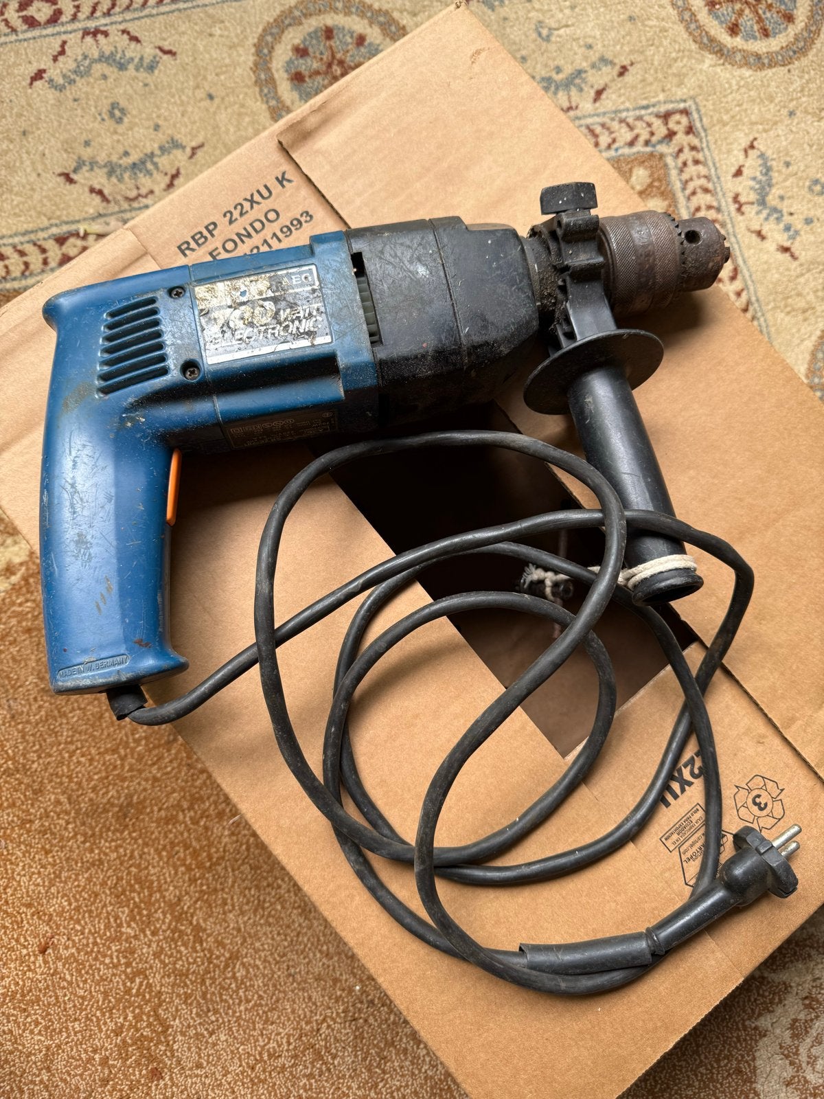 AEG SB 2E-701 Klopboormachine 700W - Vintage Boormachine, Boormachine, Ophalen of Verzenden, Klopboormechanisme, Gebruikt