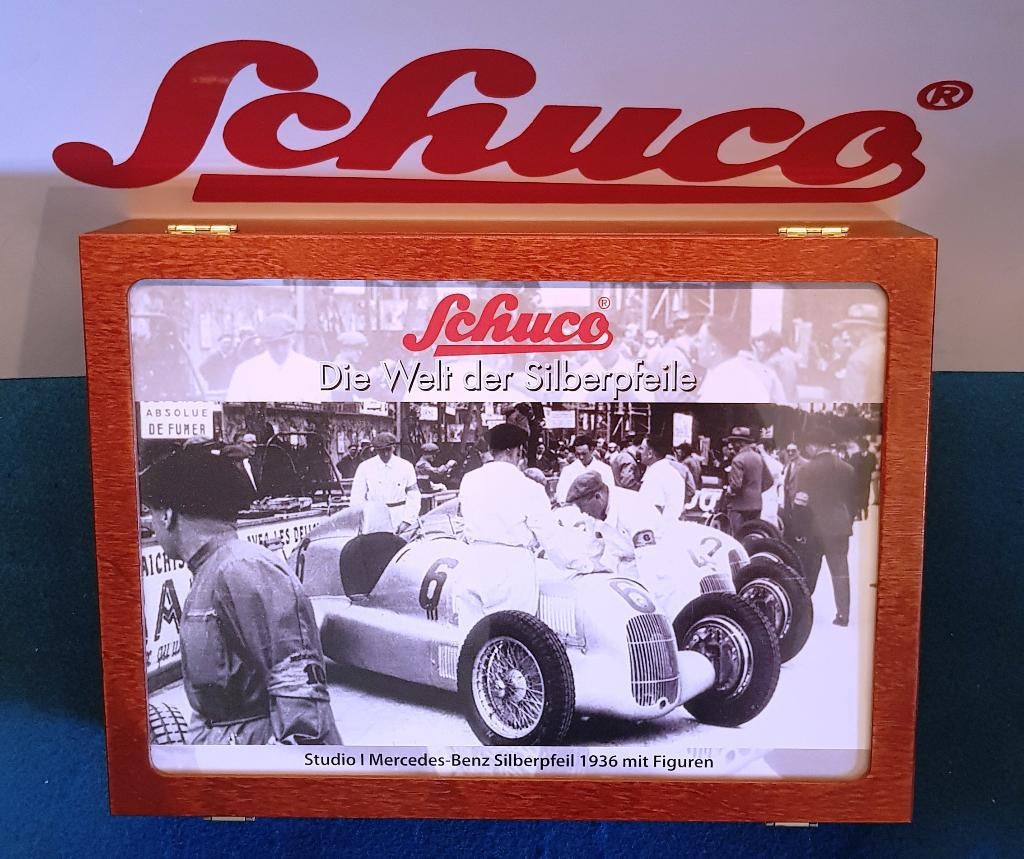 Schuco Studio Silberpfeil 1936, weiß, mit Figuren 100% nieuw, Verzenden, Nieuw, Auto