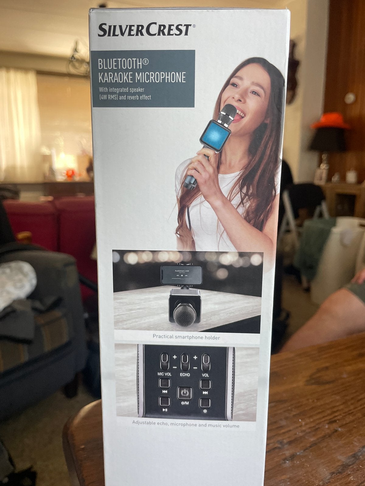 SilverCrest Bluetooth Karaoke Microfoon met Speaker, Audio, Tv en Foto, Karaoke-apparatuur, Ophalen, Nieuw, Microfoon(s)