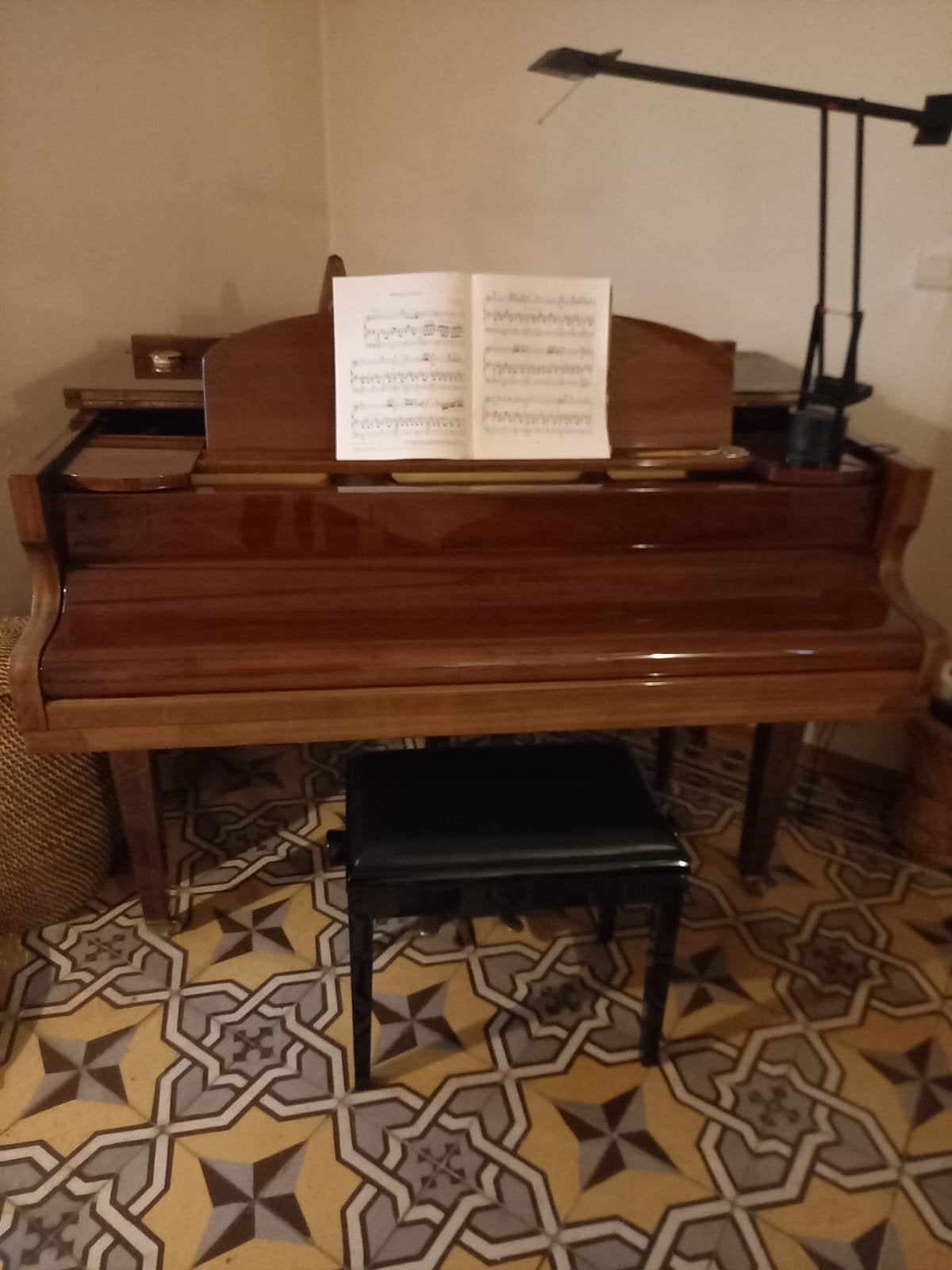 Baby vleugel BECHNER - Prachtige staat, Muziek en Instrumenten, Ophalen, Gebruikt, Bruin, Vleugel