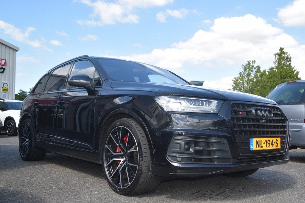 Audi Q7 4.0 TDI SQ7 quattro Pro Line + 7p Bose | Pano | 4w b, Auto's, Audi, Gebruikt, 7 stoelen, Zwart, Leder