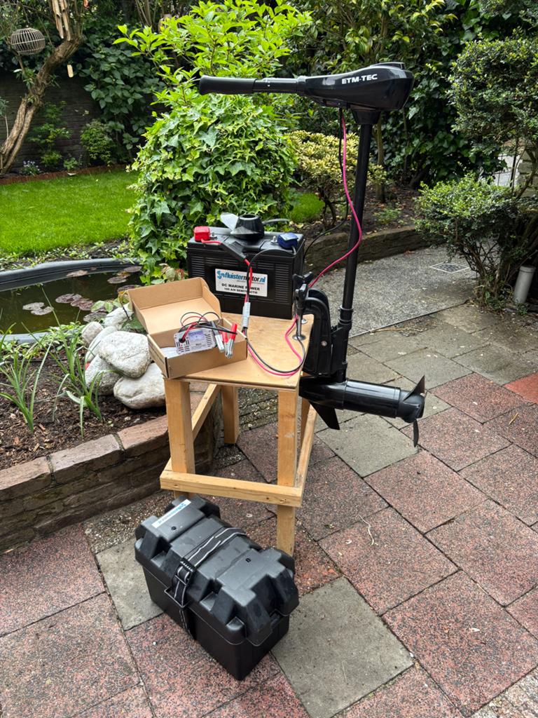 ETM-TEC 55 Lbs. Fluistermotor Set evt met boot, Ophalen, Gebruikt, Motor en Techniek