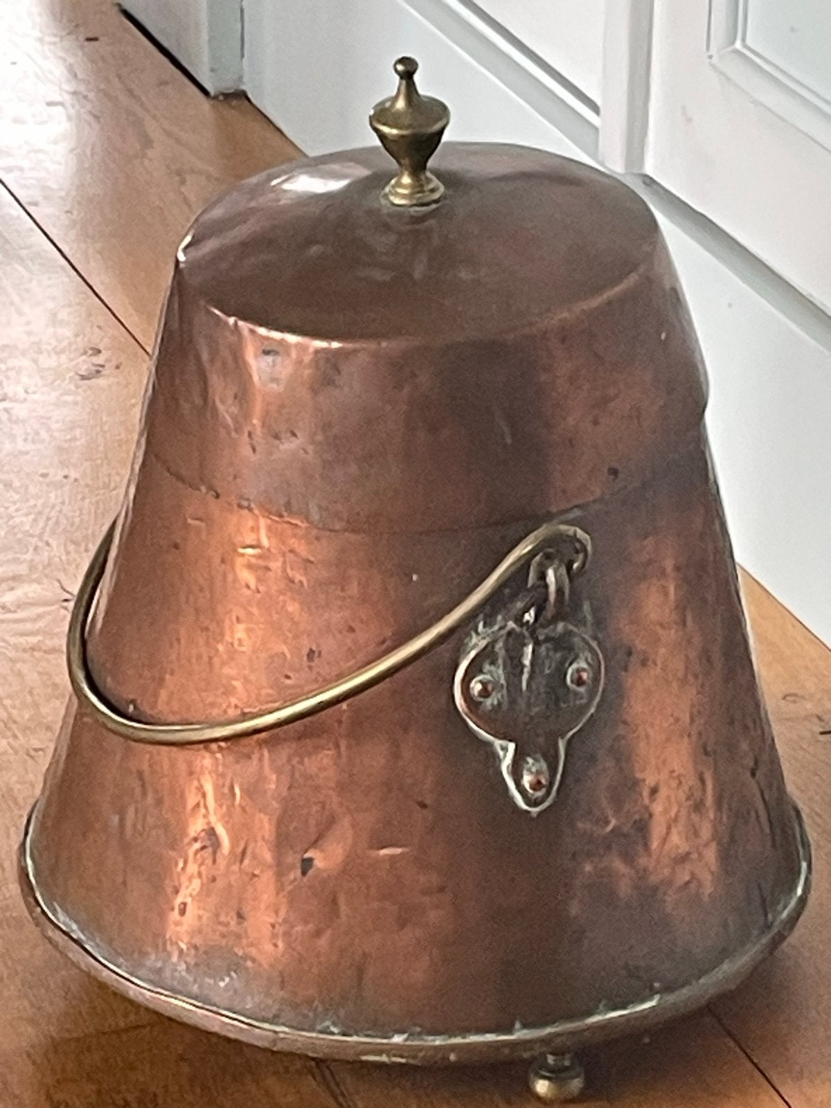 Antieke Koperen Doofpot met Geel Koperen Hengsel (ca. 1850-1, Antiek en Kunst, Antiek | Koper en Brons, Ophalen of Verzenden, Koper