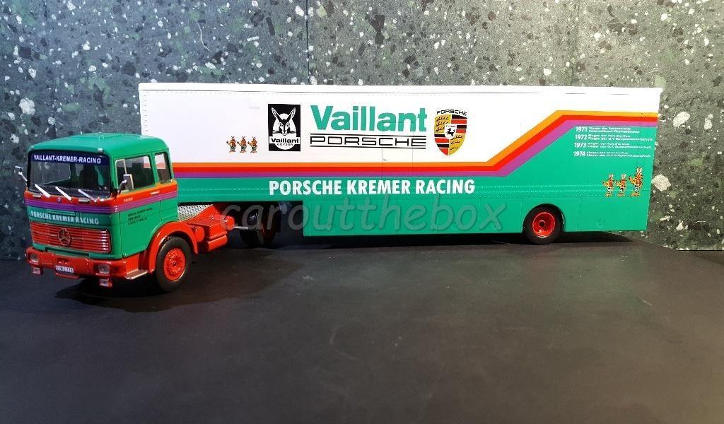 Mercedes PORSCHE KREMER Racing transporter 1:43 Ixo V342, Verzenden, Nieuw, Auto, Overige merken