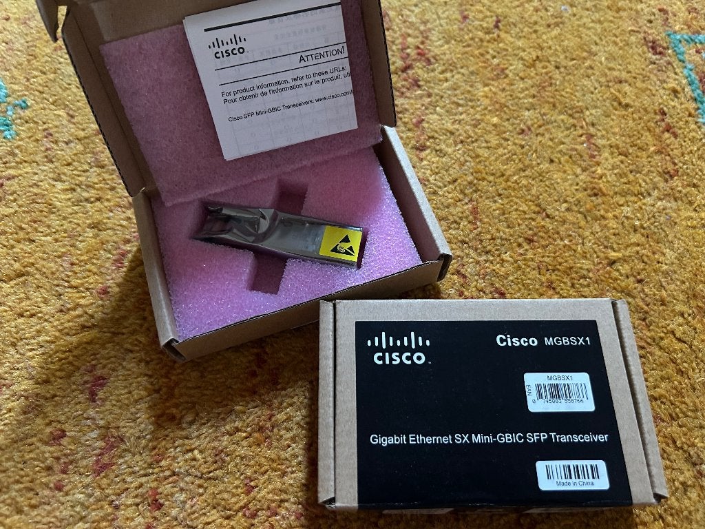 2x Cisco MGBSX1 SFP module, Ophalen of Verzenden, Zo goed als nieuw
