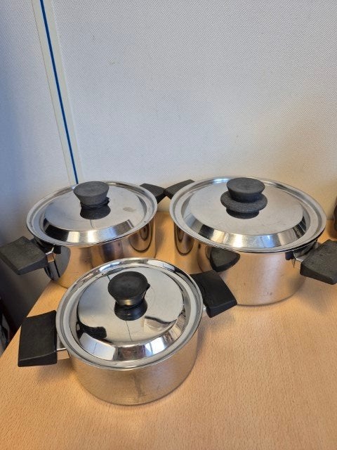 Kookpannen van Zilmeta 3 stuks, Pannenset, Ophalen of Verzenden, Zo goed als nieuw, Rvs
