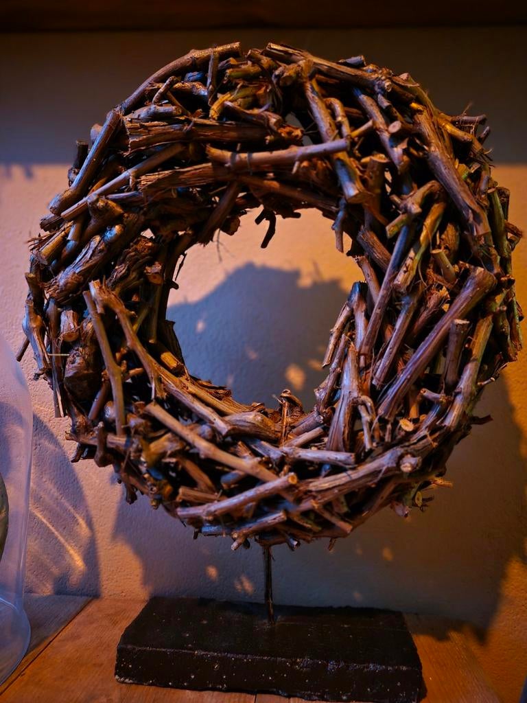 Natuurlijke staande krans van Intratuin, Huis en Inrichting, Woonaccessoires | Kransen, Zo goed als nieuw, Ophalen