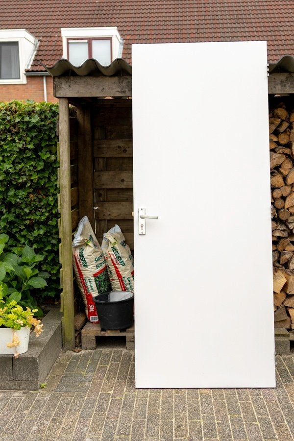 Massief hardhouten binnendeur, Ophalen, Gebruikt, 80 tot 100 cm, Binnendeur