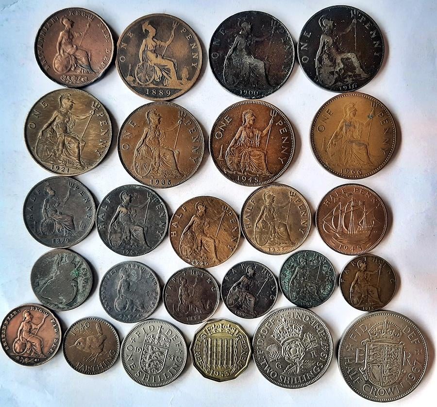Groot Brittannië, 25 munten, Verzenden, Overige landen