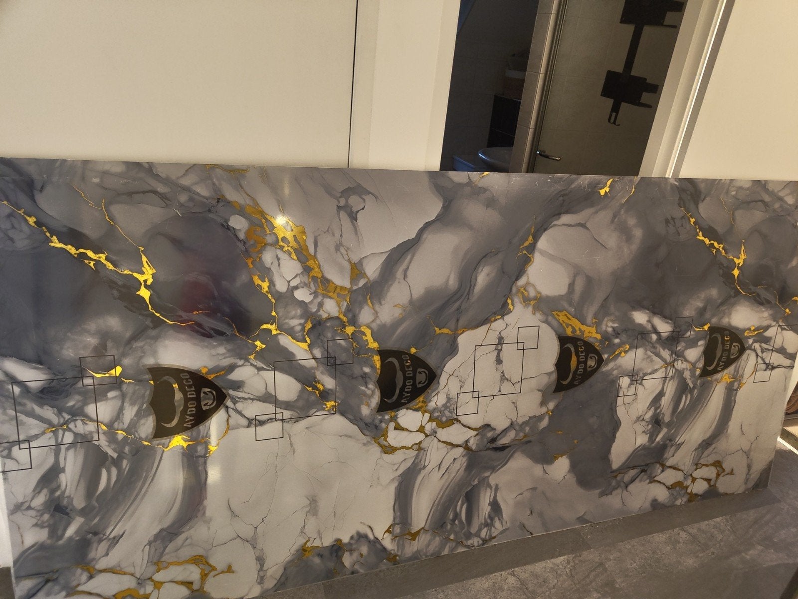 Luxe PVC Paneel Marmerlook Goud - Nieuw, Ophalen, Nieuw, Overige materialen, Minder dan 20 mm