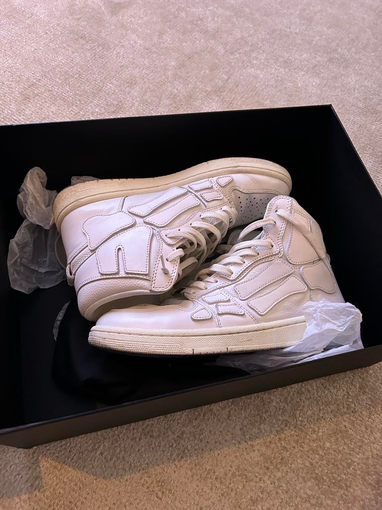 Amiri Skel Top High Sneakers Wit - Nieuwstaat, Kleding | Heren, Schoenen, Ophalen of Verzenden, Zo goed als nieuw, Wit, Sneakers of Gympen