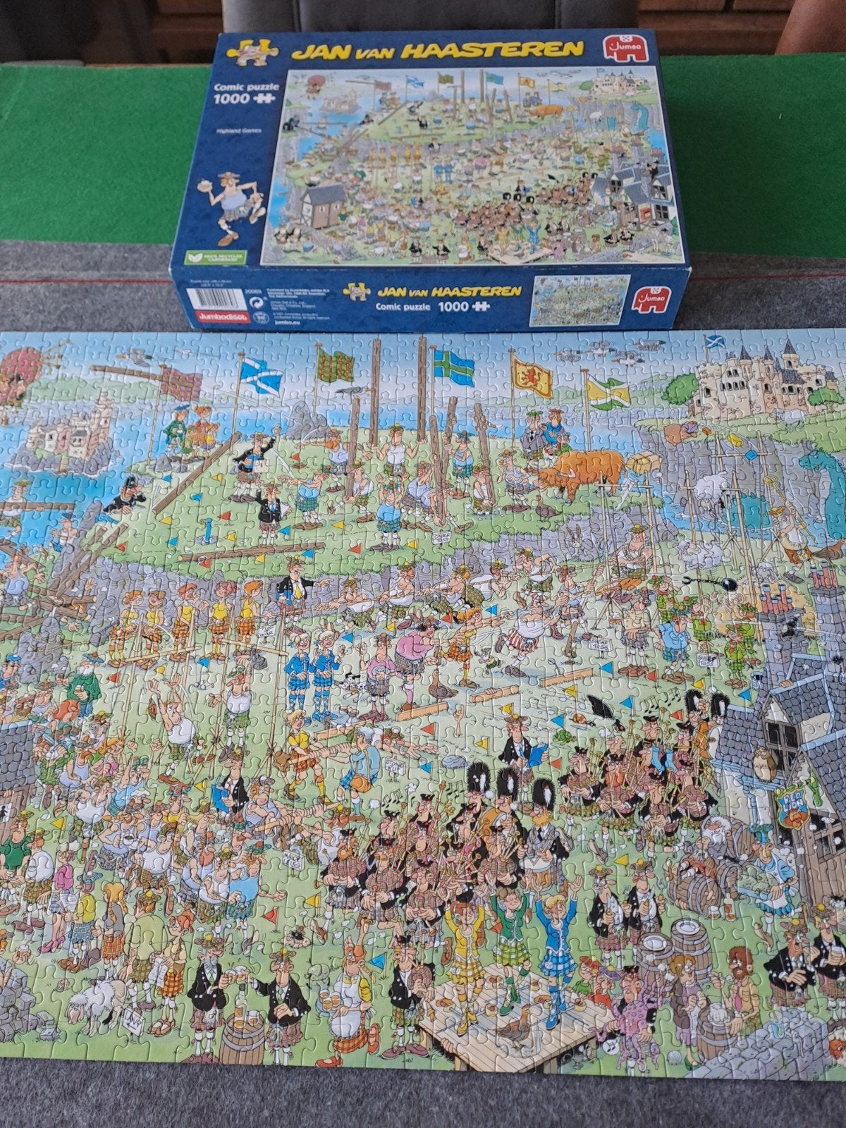 Jan van Haasteren, Highland Games, 1000 st., Ophalen of Verzenden, 500 t/m 1500 stukjes, Zo goed als nieuw, Legpuzzel