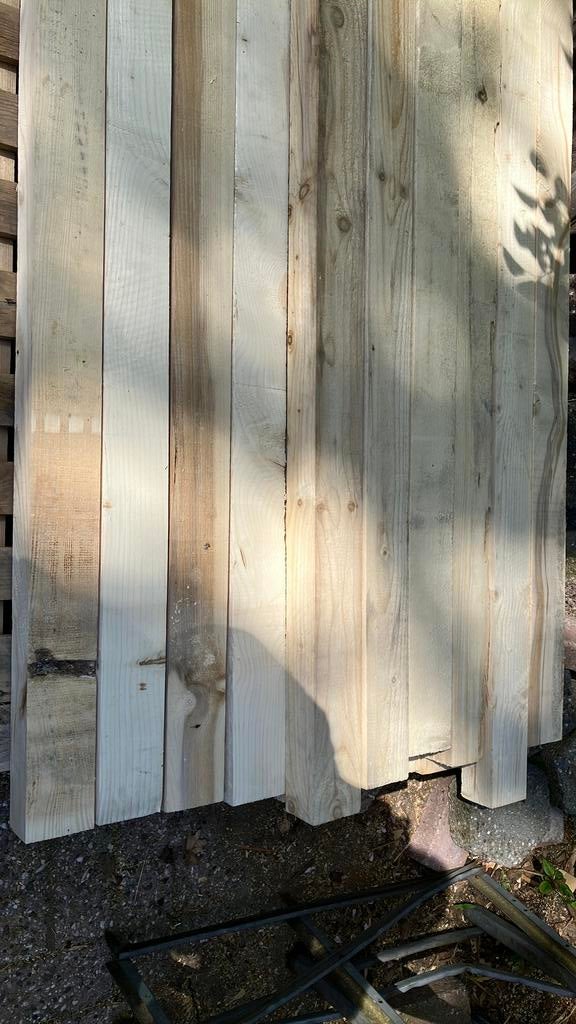 58 st. Vuren balken o.a. 7,5x9,5x225 cm en, Ophalen, Zo goed als nieuw, 250 cm of meer, Balken