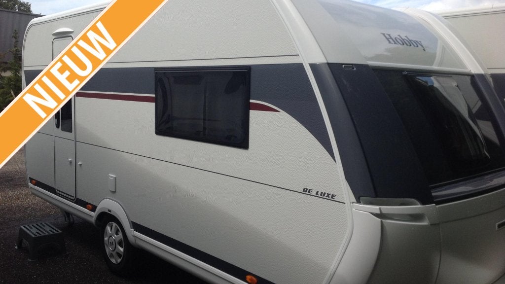 Hobby De Luxe 460 SFF, Caravans en Kamperen, Caravans, tot en met 3, 1000 - 1250 kg, Treinzit, Hobby, Overige typen, 5 tot 6 meter