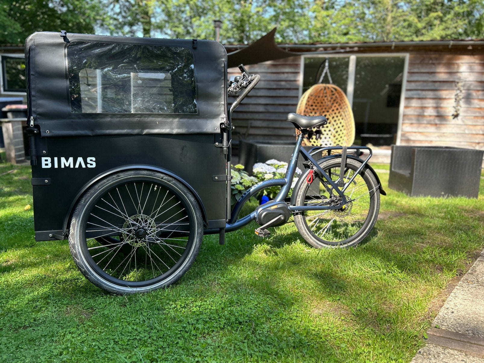 PREMIUM e-cargo 3.3 BIMAS bakfiets ZGAN incl. accessoires!, Fietsen en Brommers, Fietsen | Bakfietsen, Huif, Zo goed als nieuw