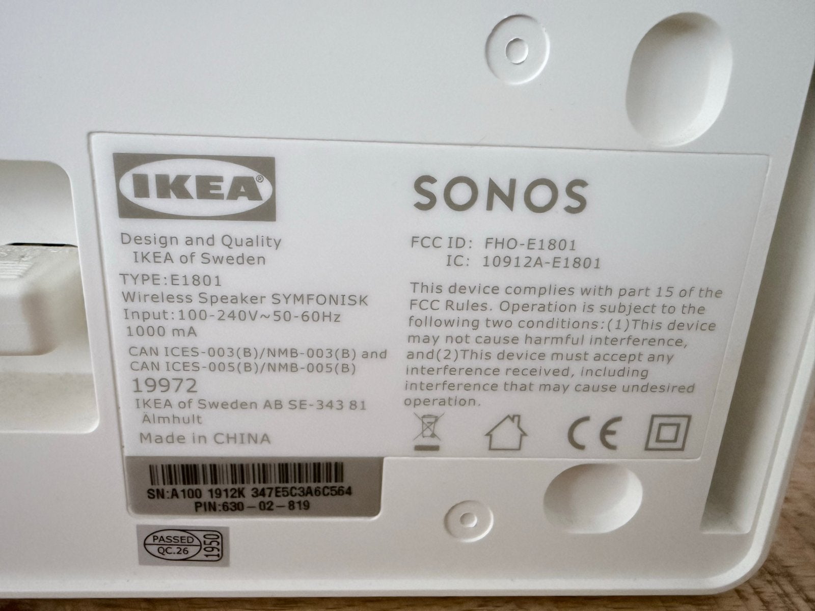 IKEA SYMFONISK WiFi Speaker - Sonos compatibel, Ophalen, Slimme speaker, WiFi, Zo goed als nieuw