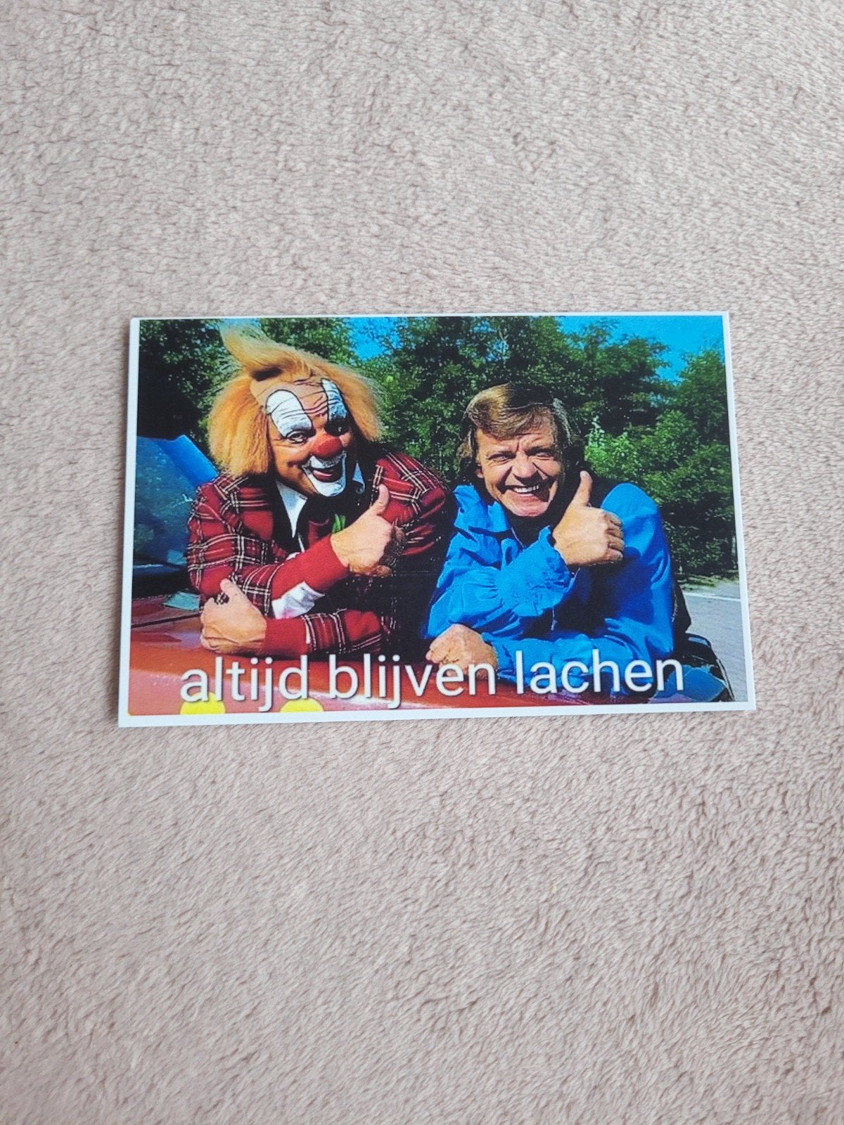 Postkaart Bassie & Adriaan - Altijd blijven lachen, Verzamelen, Ansichtkaarten | Nederland, Ongelopen, 1980 tot heden, Ophalen of Verzenden