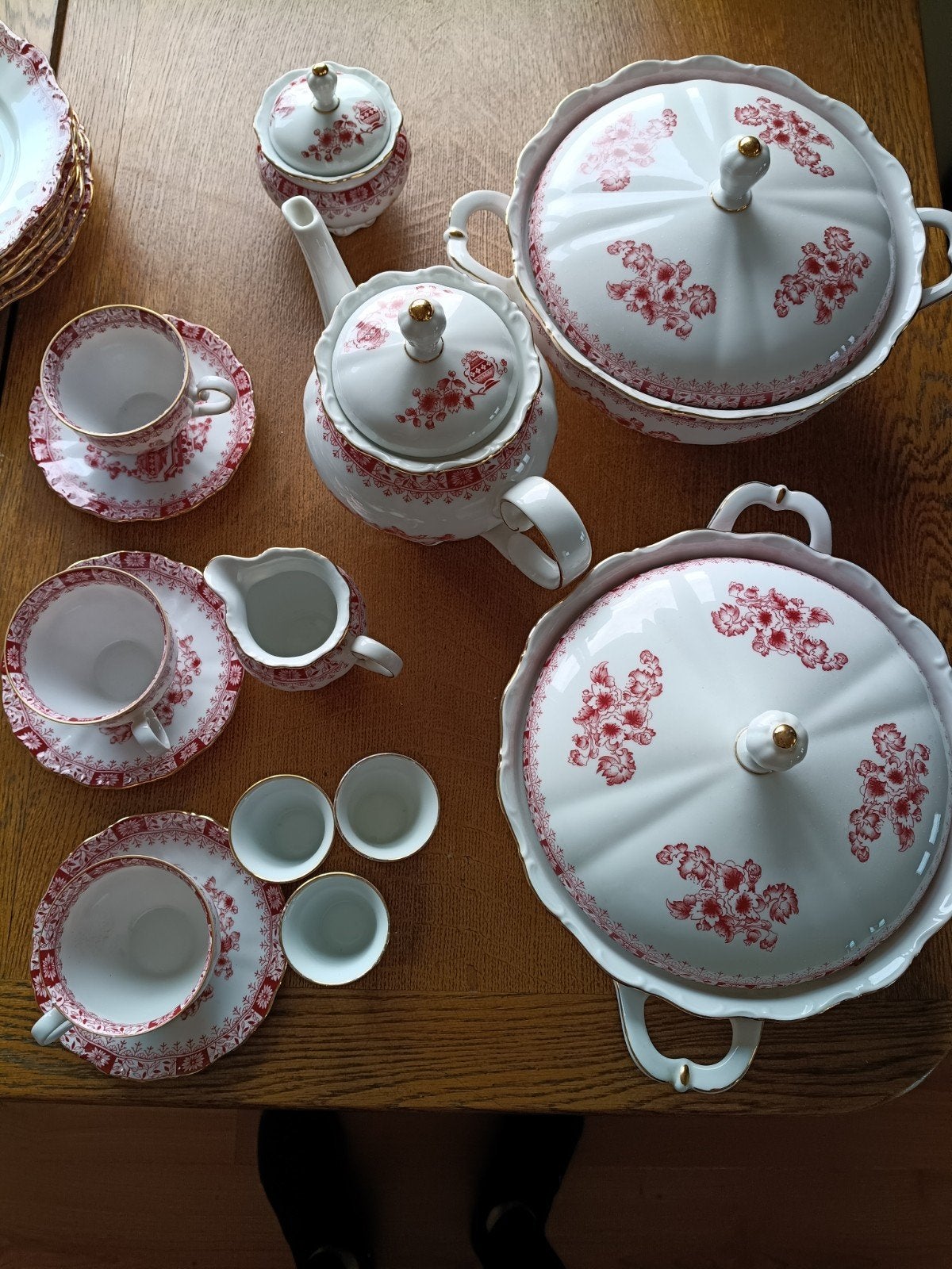 Prachtig Seltmann Weiden servies "Theresia Rood", Antiek en Kunst, Ophalen
