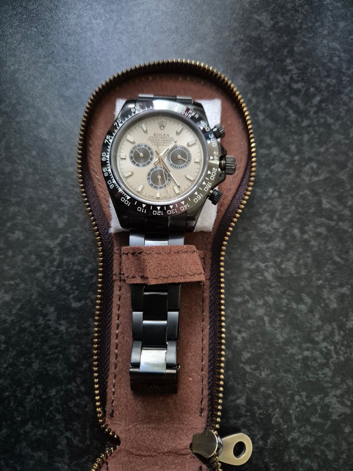 Heren Horloge Automatisch in Leren Etui., Ophalen of Verzenden, Nieuw, Overige merken
