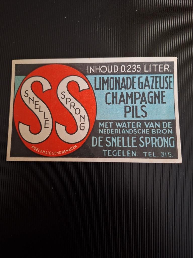 Snelle sprong flessen etiket, Verzamelen, Ophalen of Verzenden, Zo goed als nieuw, Overige onderwerpen