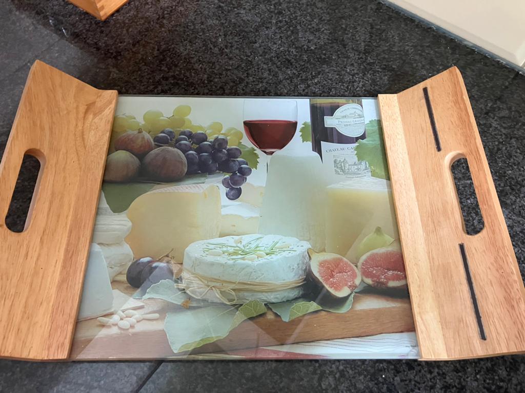 Kaas snijplank/dienblad, Ophalen of Verzenden, Zo goed als nieuw, Rechthoekig, Hout