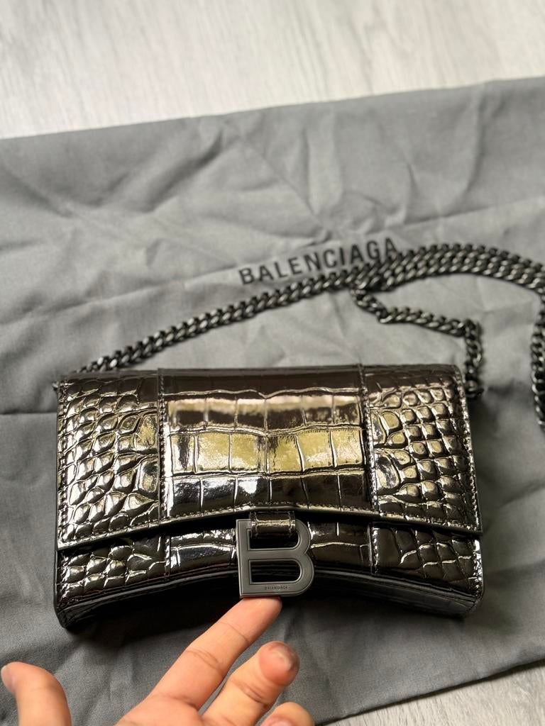 Balenciaga Hourglass wallet on chain Origineel, Ophalen of Verzenden, Zo goed als nieuw