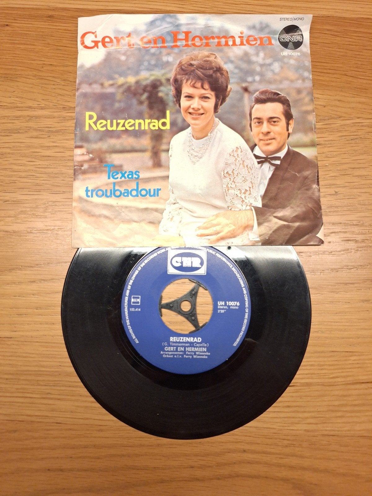 Gert en Hermien - Reuzenrad / Texas Troubadour (Vinyl Single, Cd's en Dvd's, Gebruikt, 7 inch, Ophalen of Verzenden, EP