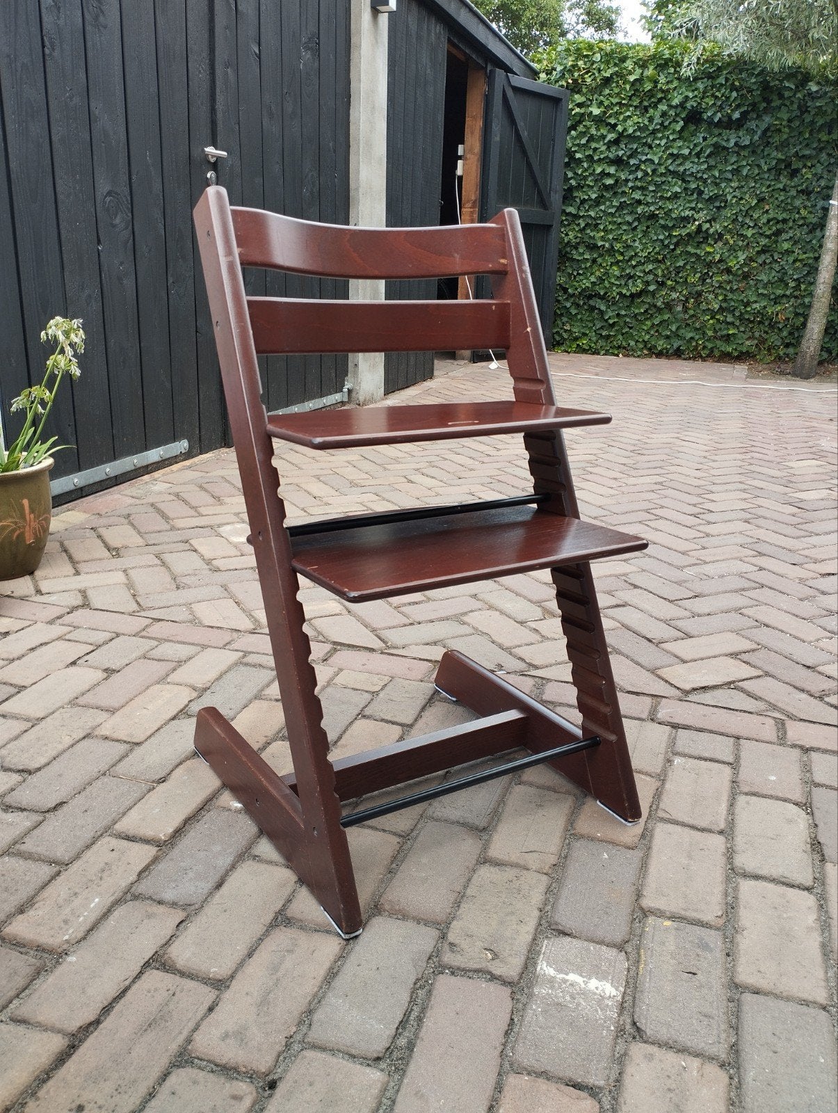 Stokke Tripp Trapp Japandi Walnootkleur - Nieuw Model, Ophalen, Gebruikt, Meegroeistoel
