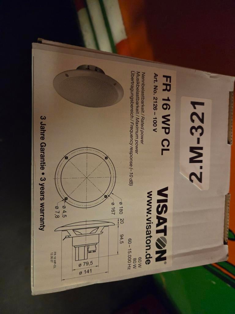 Visaton FR 16 WP CL - 2 stuks nieuw in doos, Audio, Tv en Foto, Luidsprekers, Overige merken, Overige typen, Nieuw, Ophalen of Verzenden