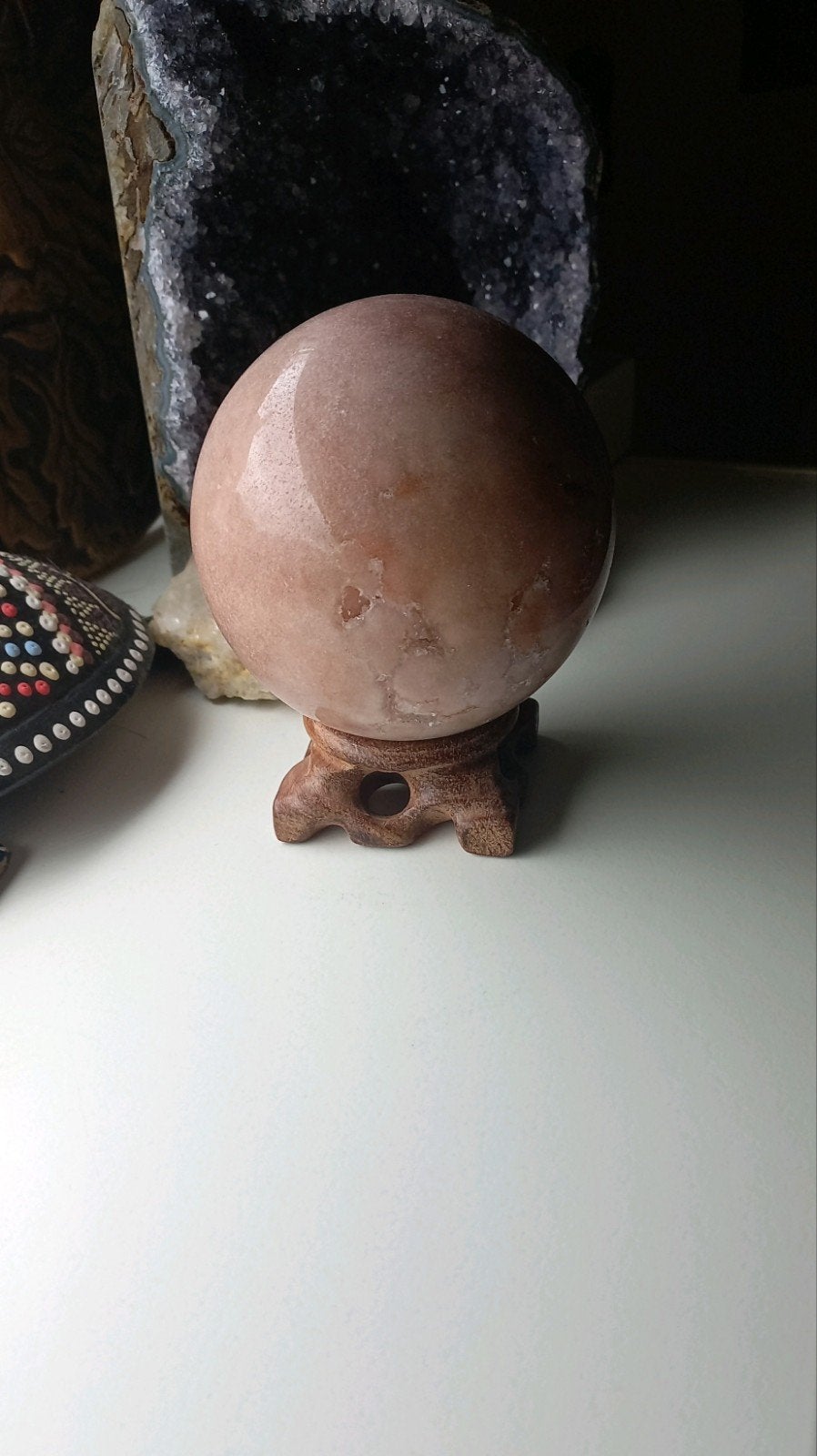 Roze chalcedoon bol, Ophalen of Verzenden, Mineraal