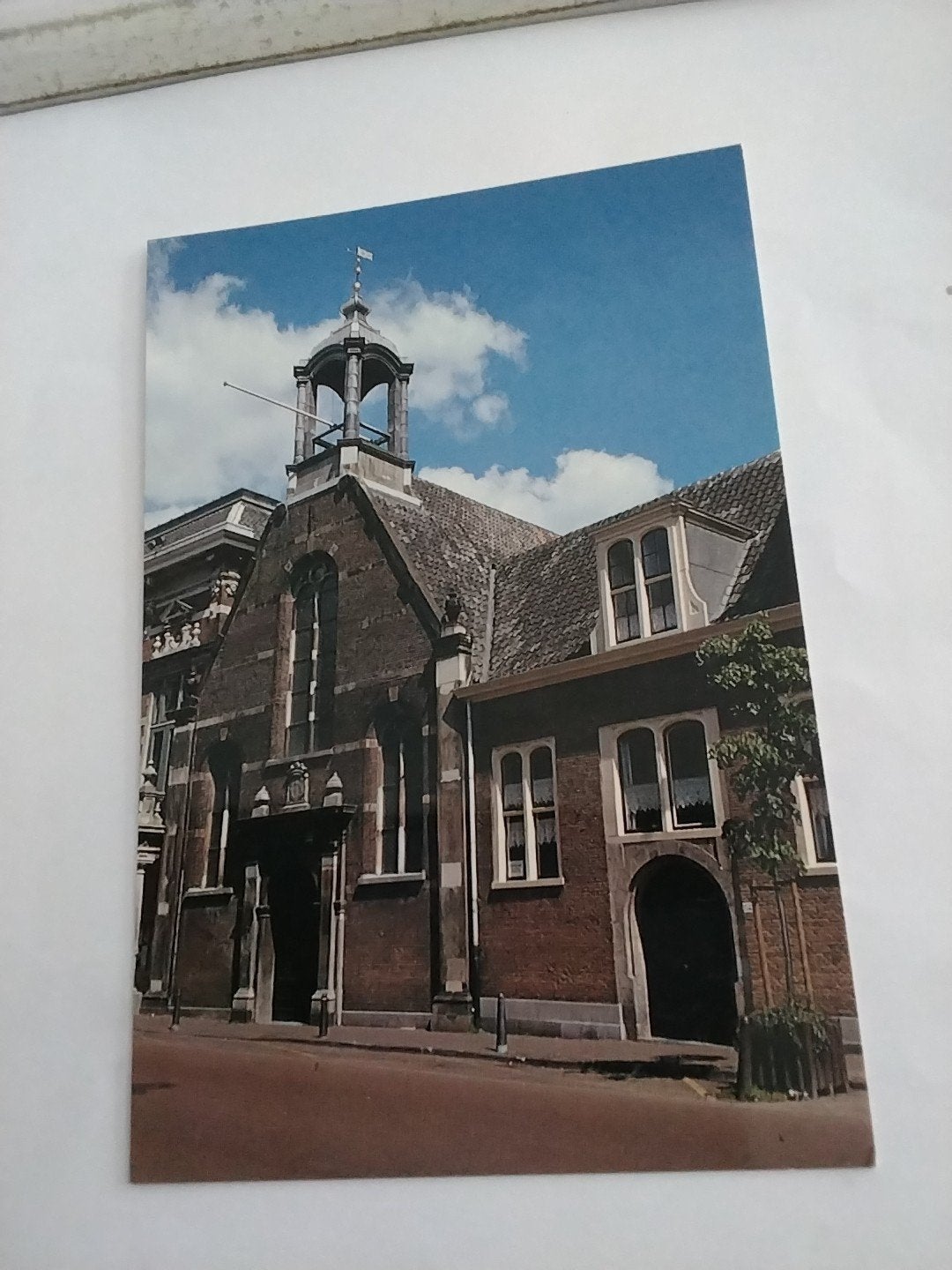 Oude ansichtkaart Waalse Kerk Leiden, Ophalen of Verzenden, 1960 tot 1980, Ongelopen, Zuid-Holland
