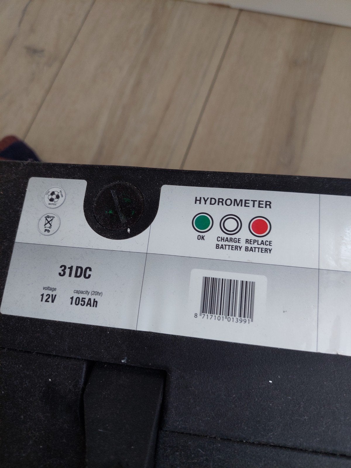 Semi tractie Accu 105 AH, Ophalen, Gebruikt