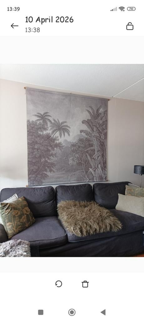 Prachtig groot wanddoek, Ophalen, Minder dan 10 m²