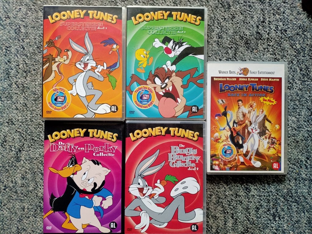 Looney Tunes DVD Collectie - 5 DVD's per stuk prijs..., Cd's en Dvd's, Tekenfilm, Nederlands, Ophalen of Verzenden, Zo goed als nieuw
