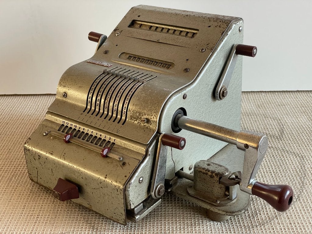Brunsviga telmachine, Ophalen, Gebruikt