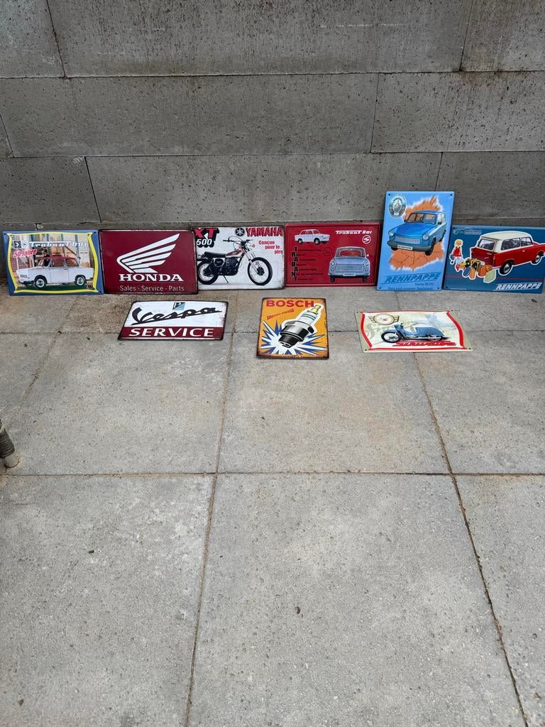Vintage Reclameborden: Auto's, Motoren & Merken, Ophalen of Verzenden, Gebruikt