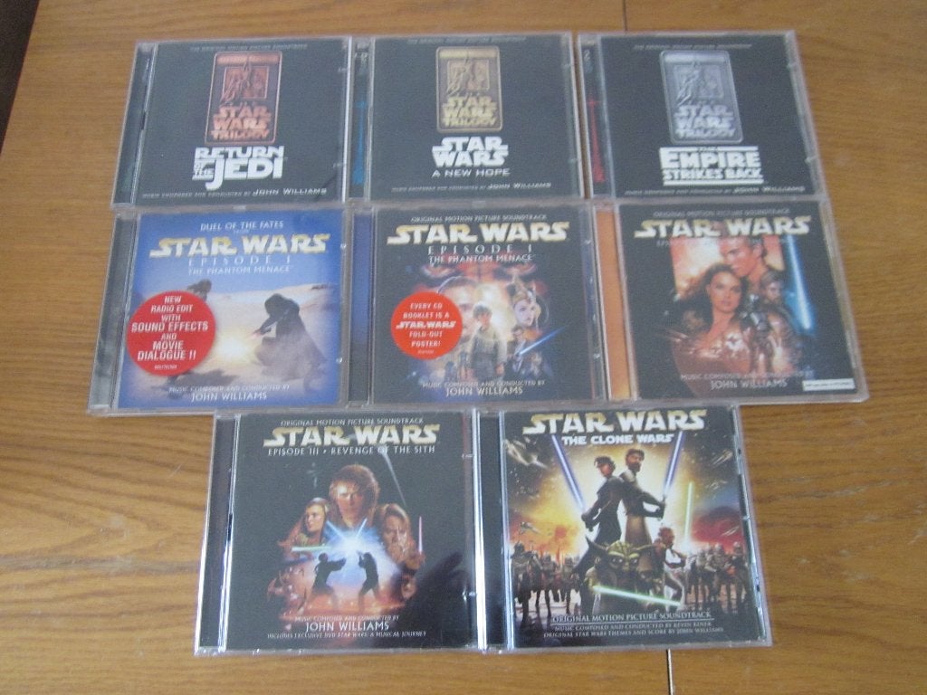 Star Wars 8 CD's waarvan 4 Dubbel CD's in gebruikte staat, Gebruikt, Soundtrack, Ophalen of Verzenden, Promo