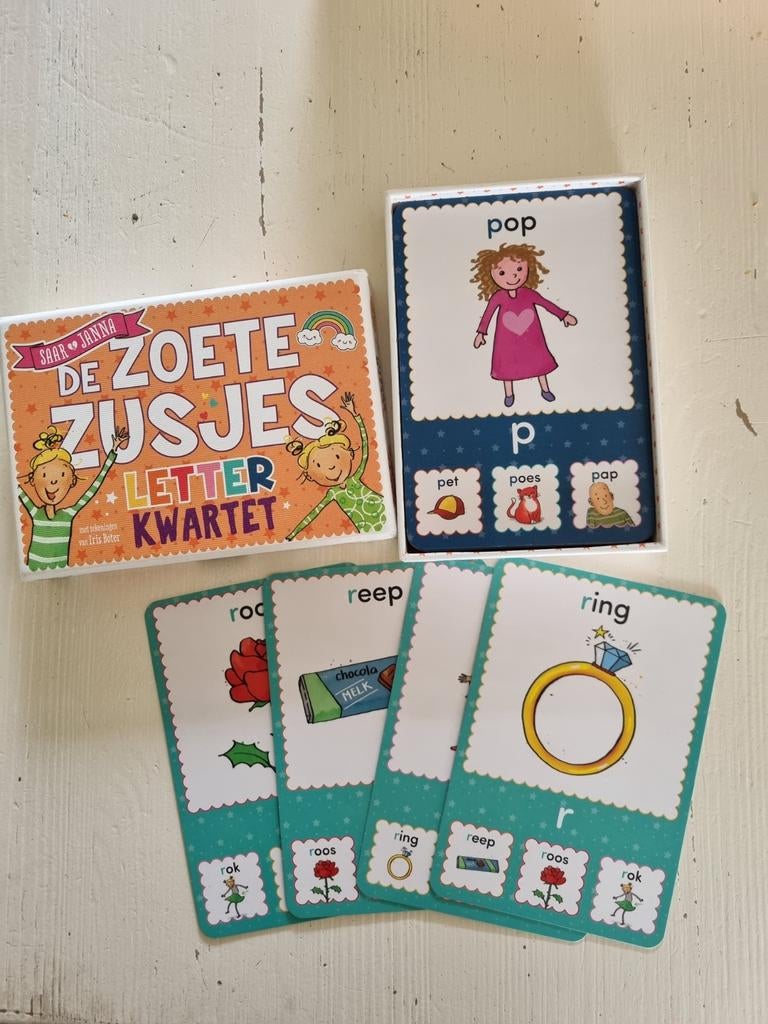 Zoete zusjes letterkwartet, Boeken, Ophalen, Zo goed als nieuw, Opvoeding 6 tot 10 jaar