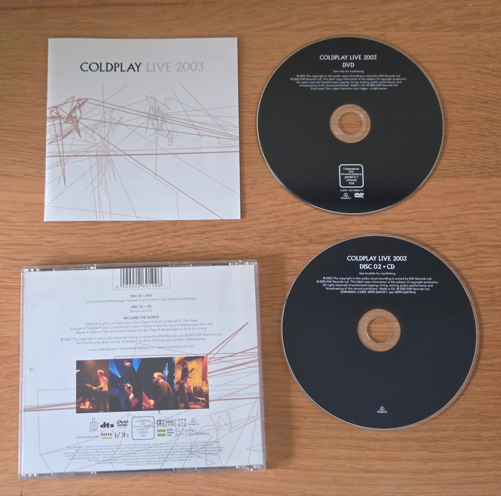 Coldplay live 2003 dvd + cd, Alle leeftijden, Ophalen of Verzenden, Gebruikt