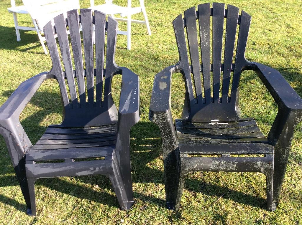 2 Bear chairs, Ophalen, Gebruikt, Kunststof, Stapelbaar
