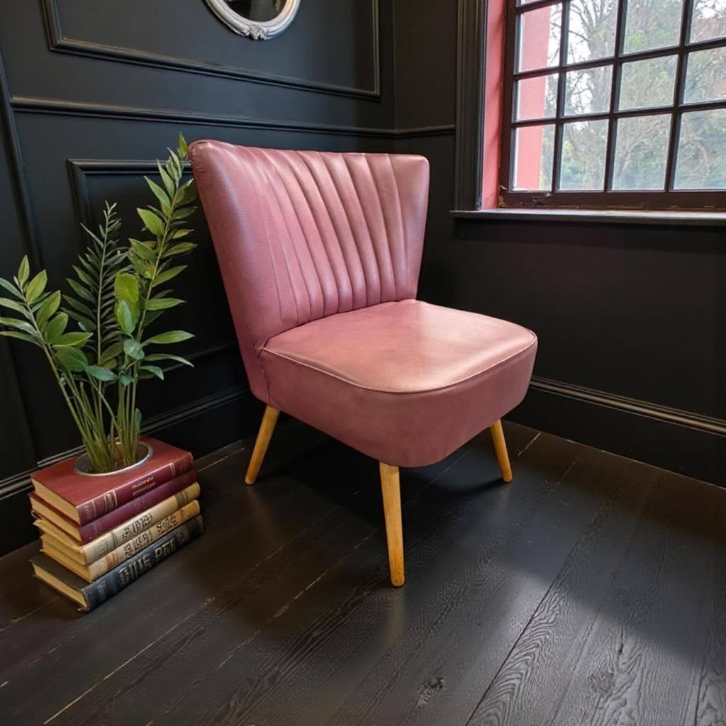 Vintage lila paarse cocktailstoel / eenzit / fauteuil, Ophalen