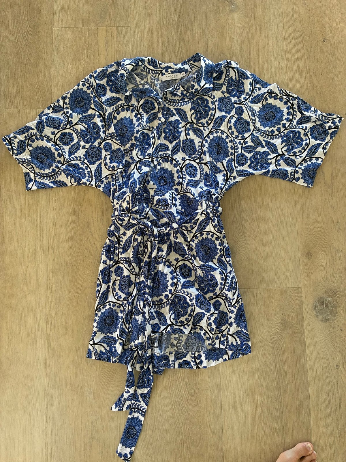 Costes Studio jurk met bloemenprint - Maat XXL, Blauw, Maat 46/48 (XL) of groter, Ophalen of Verzenden, Zo goed als nieuw
