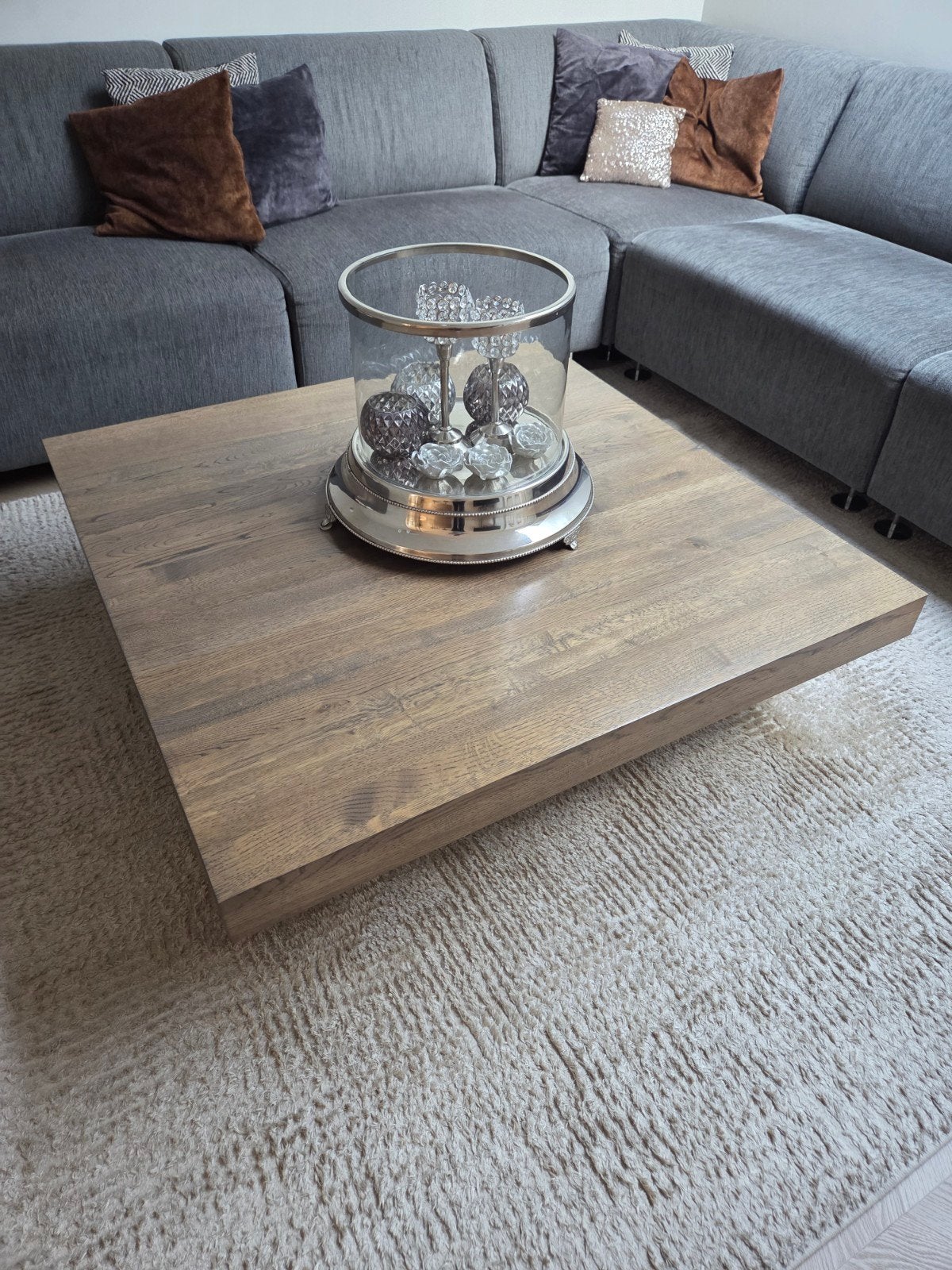 Massief eiken salontafel Goossens, Ophalen, Zo goed als nieuw, Modern, 5 – 50