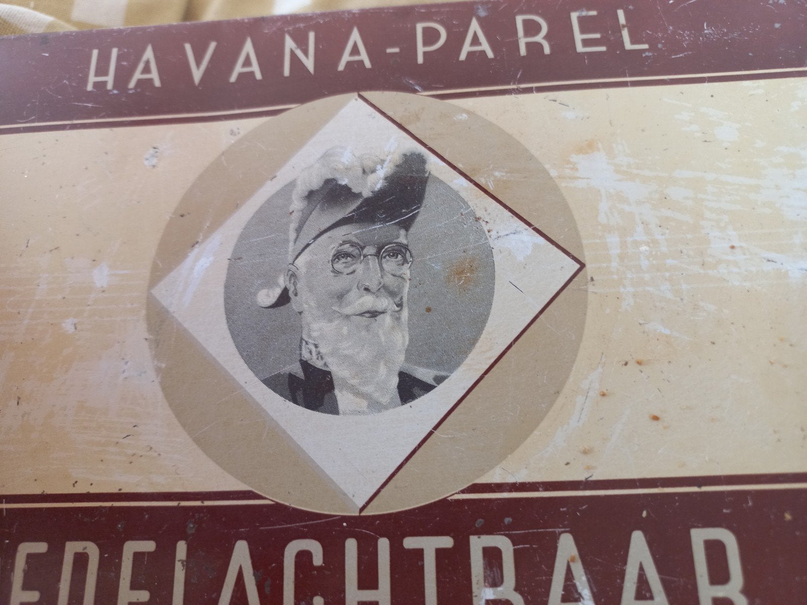 Oude metalen sigarendoos HAVANA-PAREL EDELACHTBAAR, Ophalen of Verzenden
