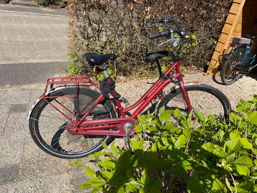 Mamafiets Cortina rood, Gebruikt, 56 cm of meer, Versnellingen, Ophalen