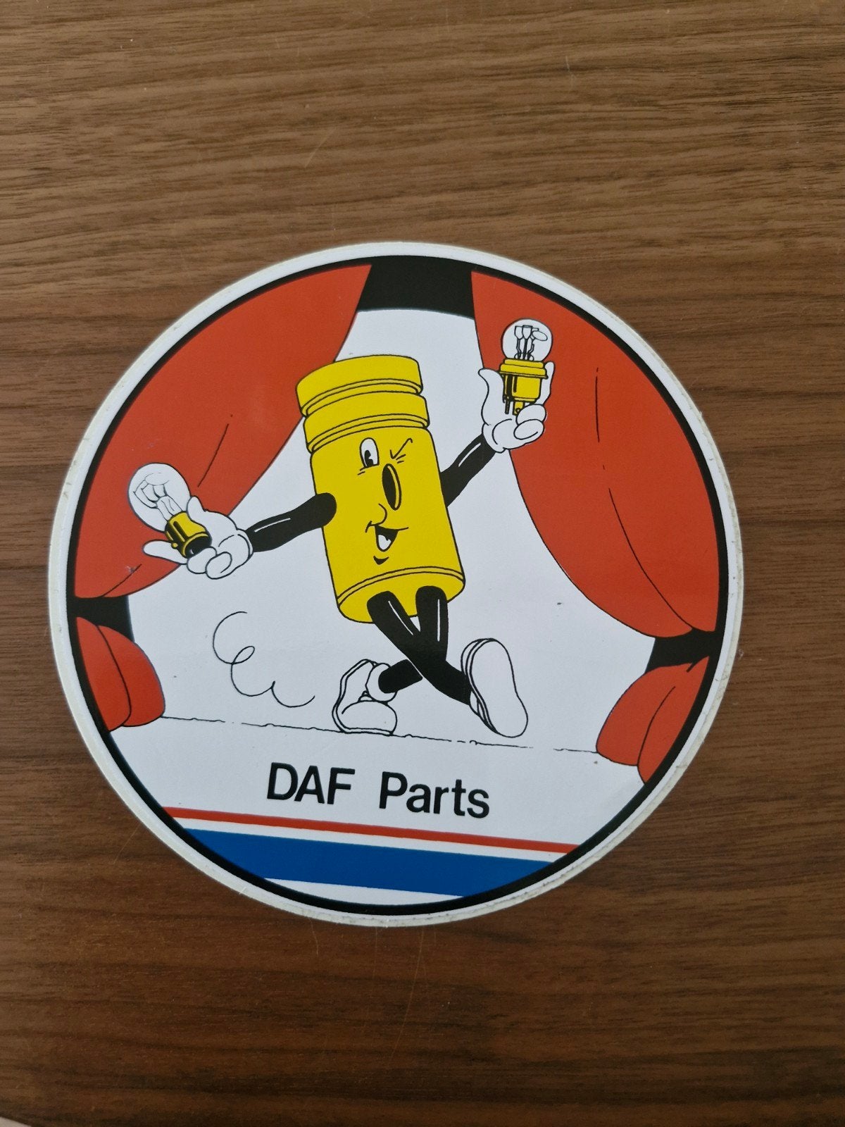 816 Vintage DAF Parts sticker - 15 cm doorsnede (2x beschikb, Ophalen of Verzenden, Zo goed als nieuw, Auto of Motor